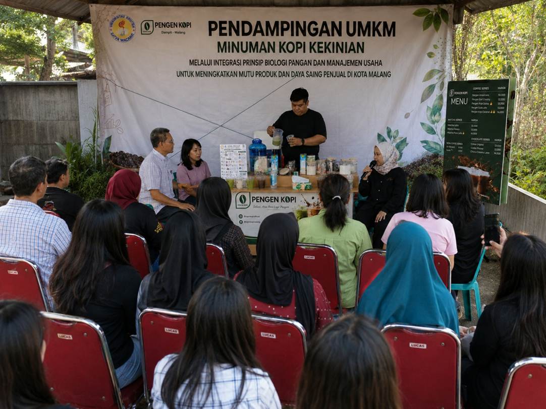 UK Cipta Wacana Perkuat UMKM Pengen Kopi melalui Biologi Pangan dan Manajemen Usaha